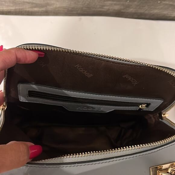 Kadell leather handle purse with detachable strap like new without Tag - Picture 6 of 7